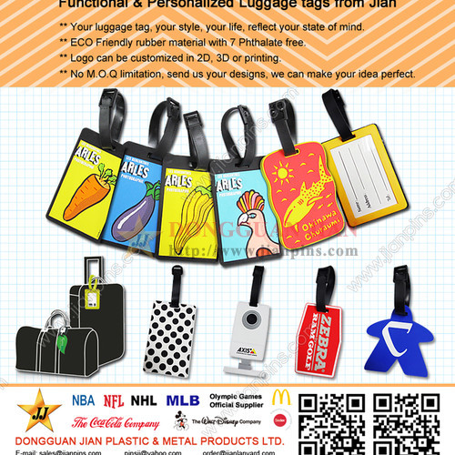 Non-Toxic Functional PVC Luggage Tags with Best Price